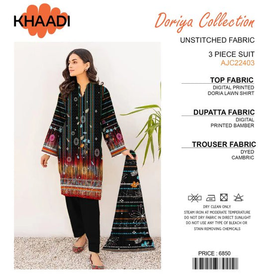 KHAADI Unstitched 3PC Suit (Copy)