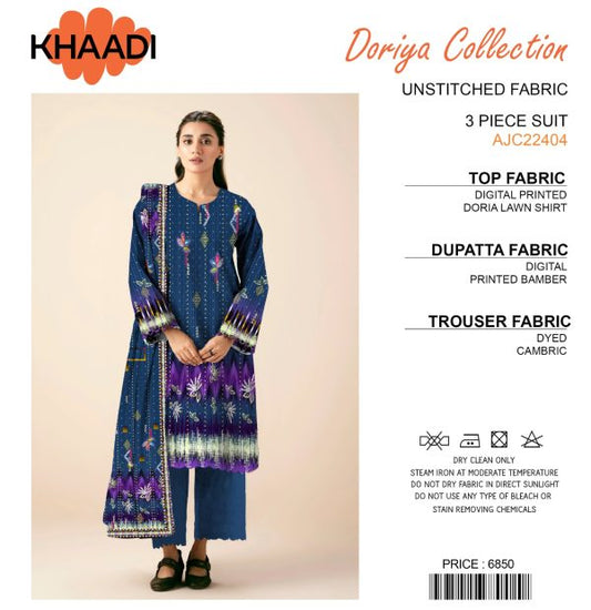 KHAADI Unstitched 3PC Suit (Copy)